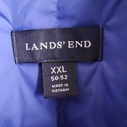 Chaleco acolchado Lands' End XXL 50-52 azul aislado plumas de plumón de ganso para hombre - Imagen 5 de 12