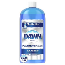 Dawn Platinum Dishwashing Foam Refill, Fresh Rapids, 30.9 Ounce
