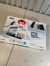 AOC E1659FWU 15.6  USB Portable Monitor USB 3.0 w Stand READ
