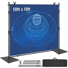Pipe and Drape Kit Heavy Duty Backdrop Stand Carbon Steel Base 10x10 ft