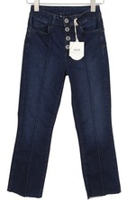 LIU JO Monroe Women's Jeans W28 Blue Washed Straight High Waist Ankle *