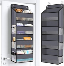 WISELIFE Over The Door Organizer Storage with 4 Large Pockets Door Hanging Organ