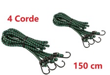 Corde elastiche slim 8mm 4x150cm Ganci Acciaio Cinghie Trasporto Viaggi Bagagli