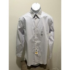 Calvin Klein Mens Regular Fit Shirt Blue Multi Plaid Size 15.5 32/33 M Stretch