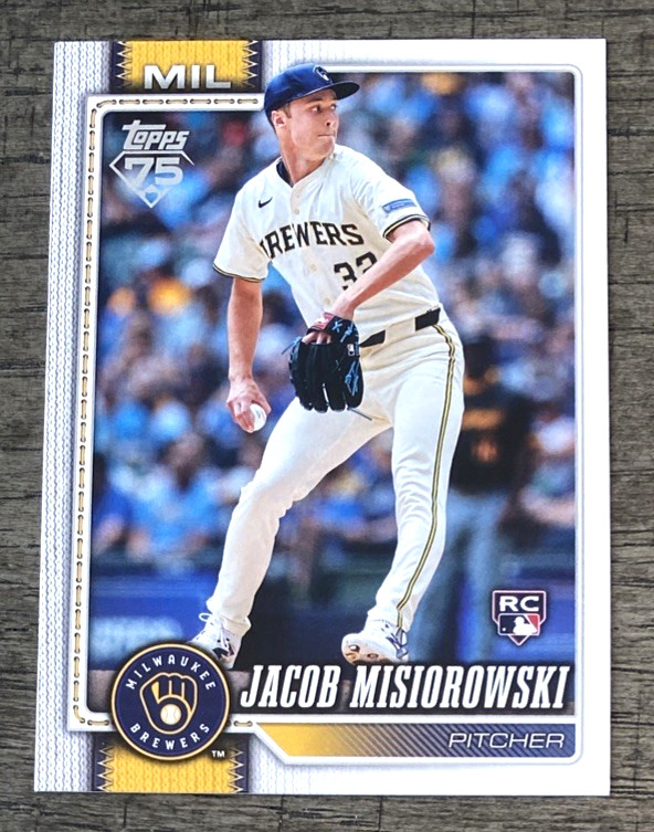 Jacob Misiorowski 2026 Topps Series 1 Rookie Milwaukee Brewers RC #10