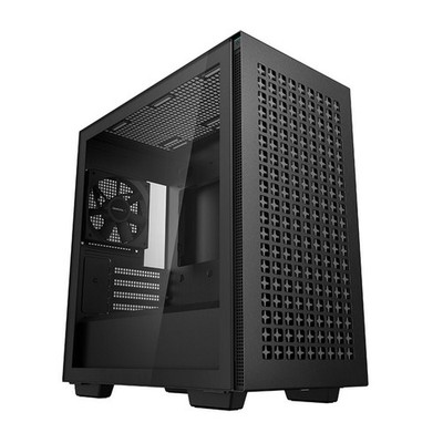 DeepCool CH370 Schwarz Mini Tower Gehäuse Tempered Glass mATX mITX