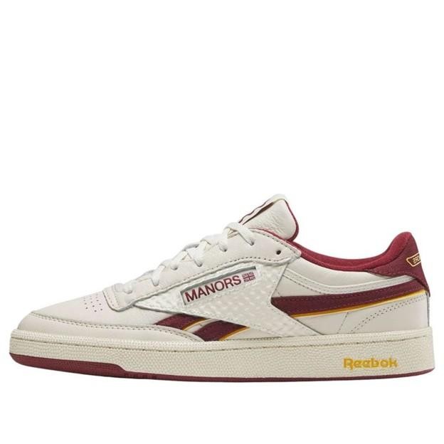 REEBOK X MANORS CLUB C REVENGEスニーカー Reebok Unisex MANORS Club C Revenge Vintage Shoes Chalk Red Yellow