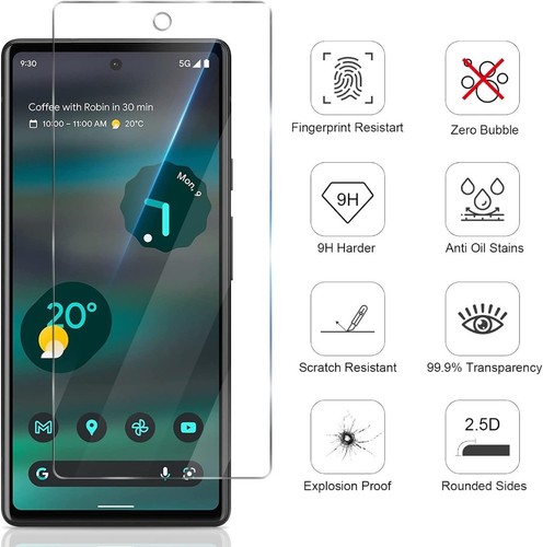 Screen Protector For Google Pixel 9A 9 Pro XL 8A 8 7A 6A 7 6 Pro Tempered Glass - Picture 11 of 12