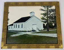 Vintage Original Painting KY Country Church Munfordville Wilkerson Temple 1998
