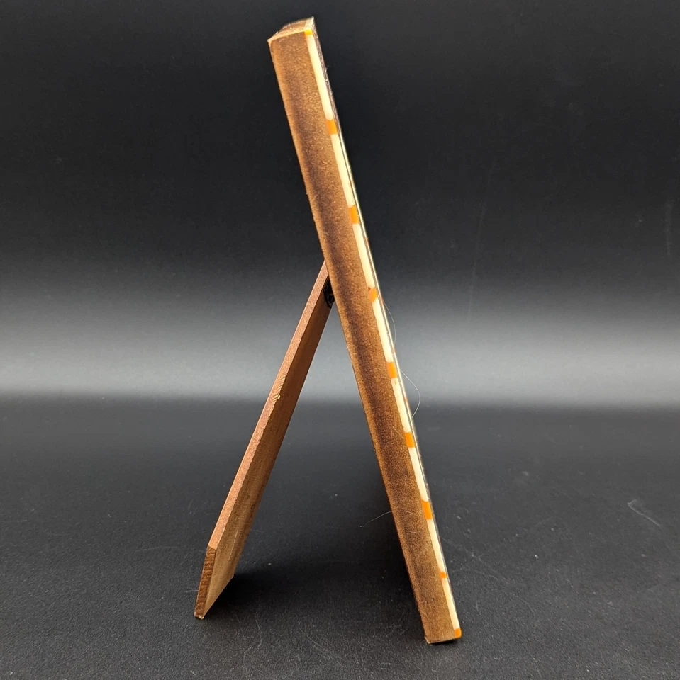 Рамка для картин стол или настенный декор 4 x 6 дюймов инкрустация в марокканском стиле - белый и оранжевый - Изображение 4 из 4