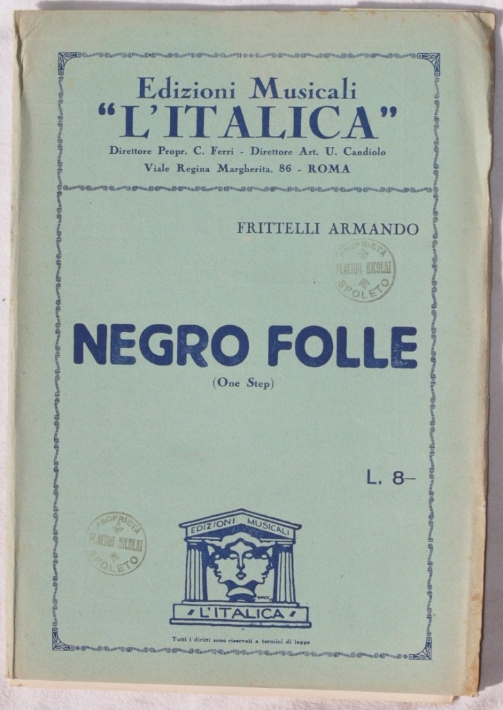 Orchrista Notes Frittelli Armando Neg Ro Folle 1930s Light Music Orchestra Sheet Music ...