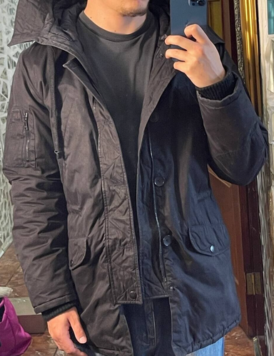 Dolce & Gabbana Arctic Hood Parka Jacket in Black Coat Men's size 50 Y2K Winter - Picture 3 of 9