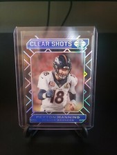 Peyton Manning 2020 Illusions Clear Shots Sapphire Acetate. Broncos