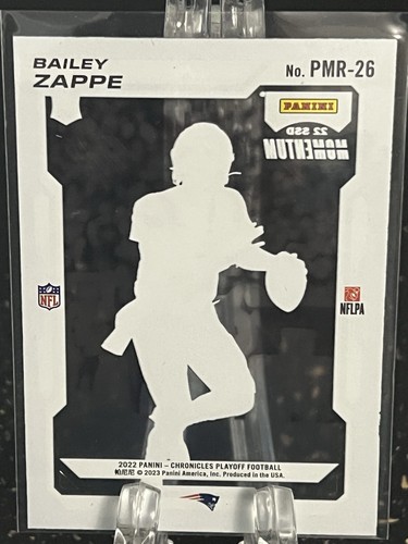 BAILEY ZAPPE---2022 PANINI---PLAYOFF----ROOKIE----PATRIOTS - Picture 2 of 2