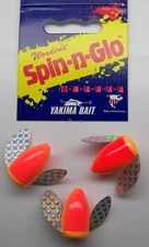 SPIN N GLO LOT 3 SPINNER LURE DRIFT BOBBER TROUT SALMON STEELHEAD WORDEN'S #6