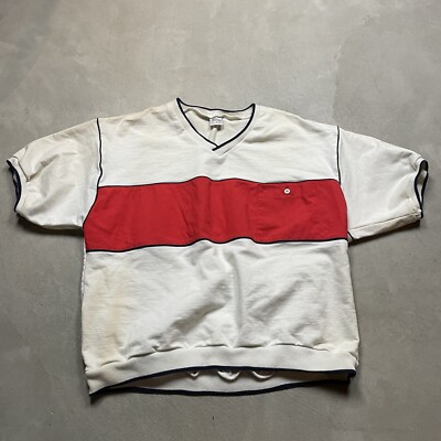 Vintage Jantzen T Shirt Banded Hem Boxy XL Mobster Striped Vintage Jantzen T Shirt Banded Hem Boxy XL Mobster Striped