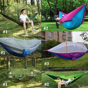 Double Person Outdoor Travel Camping Tent Hanging Hammock With Mosquito Net UK