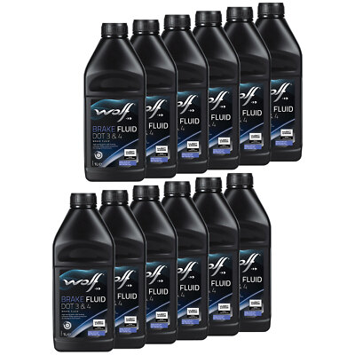 Bremsflüssigkeit WOLF BRAKE FLUID 5039 DOT 3&4 12 X 1 Liter für Aprilia Beta BMW