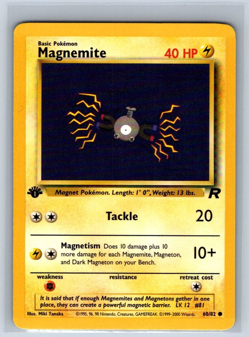 Pokemon Magnemite Team Rocket 1st Edition 60/82 NM