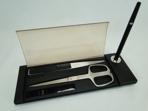 Aachen Germany Design Kugelschreiberständer mit Schere Brieföffner mit OVP - Bild 2 von 6