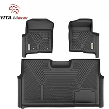 YITAMOTOR TPE Floor Mats Floor Liner for 2010-2014 Ford F-150 F150 SuperCrew Cab