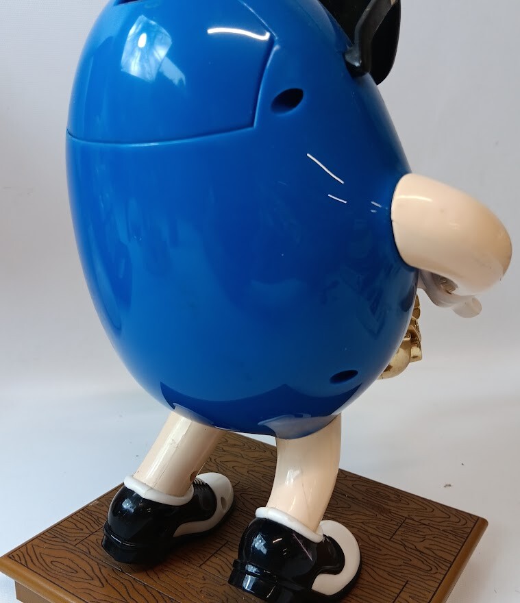 M&M Candy Dispenser, Blue with Sax. Limited Edition Blues