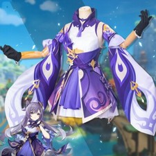 Genshin Impact Keqing Full Set Uniform Halloween Cosplay Costume