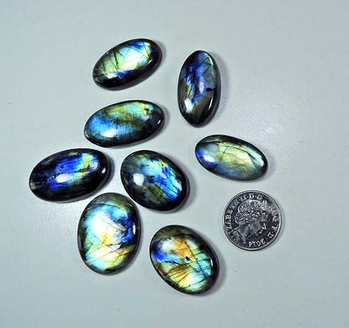 145Cts. Cabochon Ovale Naturel Multi Flash Labradorite Pierre Précieuse - Foto 4