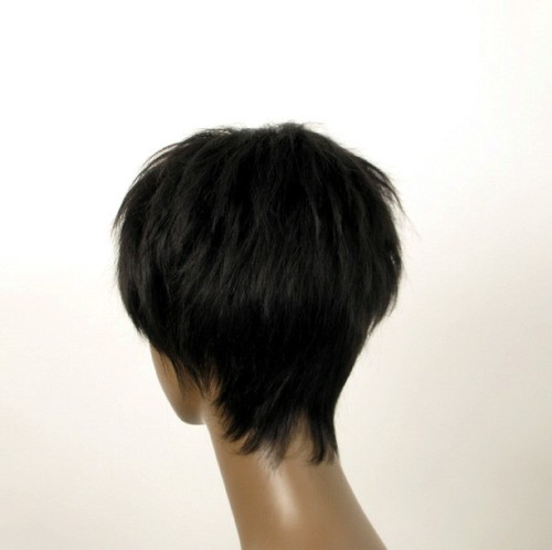 perruque afro femme 100% cheveux naturel courte noir ref JEAN 03 1B - Picture 4 of 8