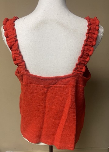 Women’s Madewell Red Terry Tie Front Tank Size L - Picture 5 of 8