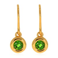 Xen OhrhäNger Mit Chromdiopside Ca. 0,6 Ct. Vergoldet