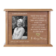 Custom Cremation Urn for Human Ashes Holds 200 cu in w/ 4x6 Photo - Those Who We