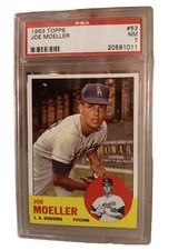 1963 Topps Baseball # 53 Joe Moeller PSA 7