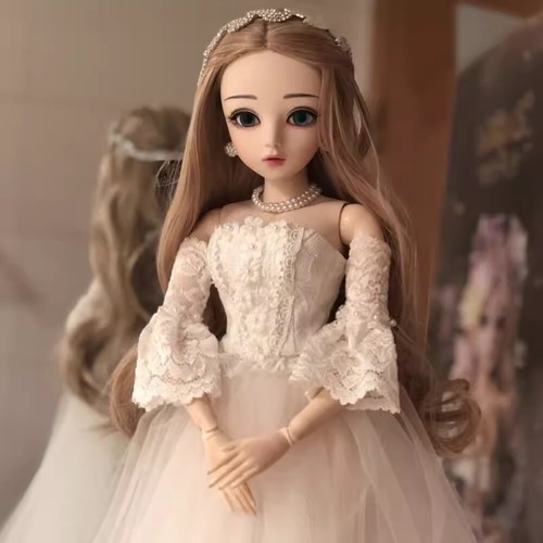 1/3 BJD Doll Girl Face Makeup Eyes Wig Full Set Birthday Valentine's Day - Picture 3 of 10