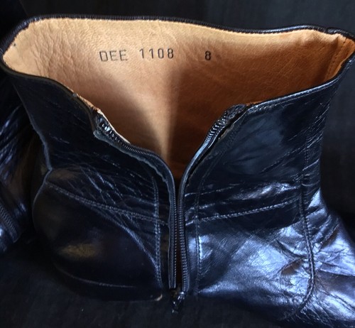 Vintage Boots GENUINE LEATHER Size 8 EE Dee 1108 ITALY Designer Label BAREX - Picture 3 of 7