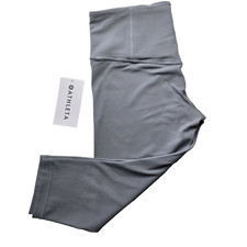 ATHLETA Ultra High Rise Elation Capri Leggings Size LARGE Gray NEW 79 NWT Yoga