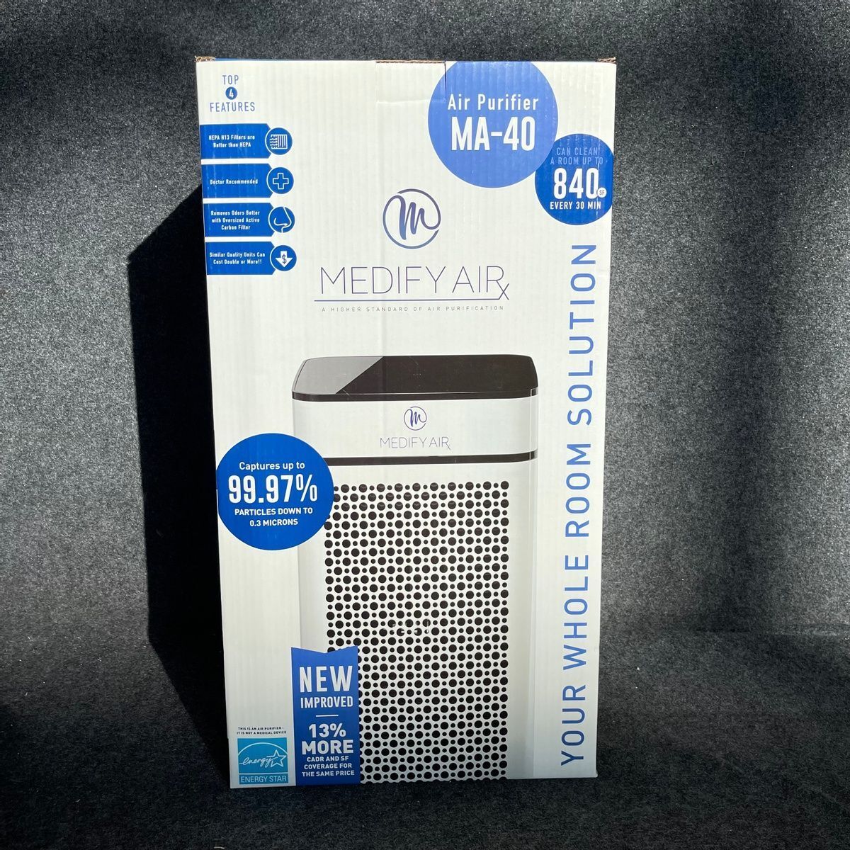 MEDIFY AIR MA40 Air Purifier with True HEPA H13 Filter, White * 860000833608 eBay