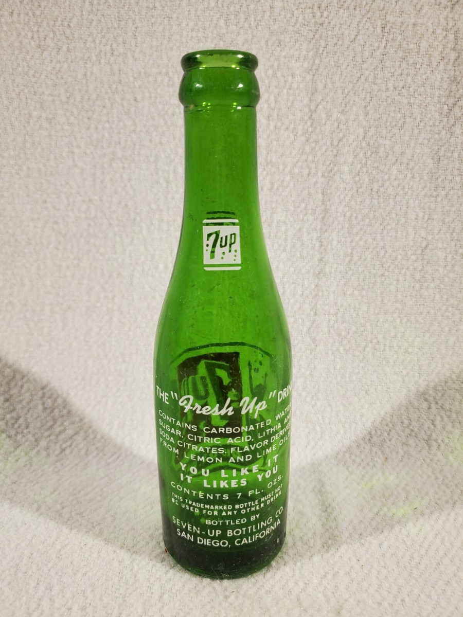 Vintage 1947 7UP Bottle from SAN DIEGO, CALIFORNIA ~ 7 Fl. Ozs | eBay