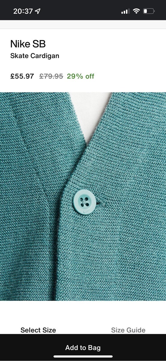 人気☆NIKE☆ SB SKATEBOARDING CARDIGAN MINERAL TEAL Nike SB Skate Cardigan - Mineral Teal | Flatspot