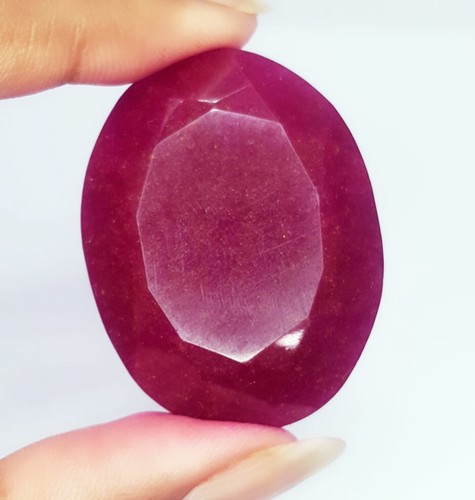 120.42 Ct Natural Red Ruby Huge Size Loose Certified Gemstone Ruby Opaque Gems - Picture 2 of 9