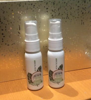 2 X BIOLAGE  ALL-IN-ONE COCONUT INFUSION Spray 1 fl OZ EACH MINI
