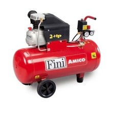 COMPRESSORE ARIA 50 LT litri FINI AMICO 50 8 BAR 2 HP MK2400 CARRELLATO