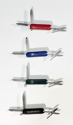 Lot of 4 Vintage Victorinox Advertising Key Chain Knives - Picture 2 of 3