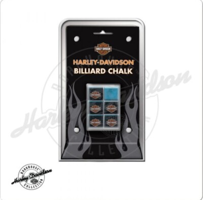 Harley Davidson Pool Snooker Queue Chalk 6er Pack blau NEU