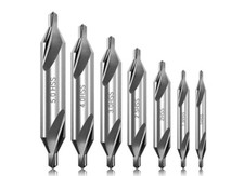 7PCS M2 HSS 60-Degree Angle Center Drill-Center Drill Bits Set