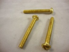 8-32 x 1-1/4" Slotted Round Head Machine Screws - 25 pcs. Brass - Made in USA