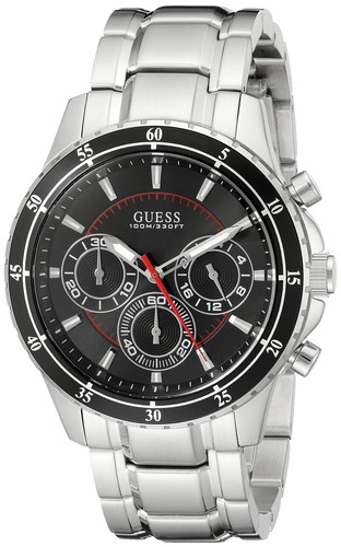 Ladies Guess Swarovski Crystal Chronograph Leather Watch  display picture 1