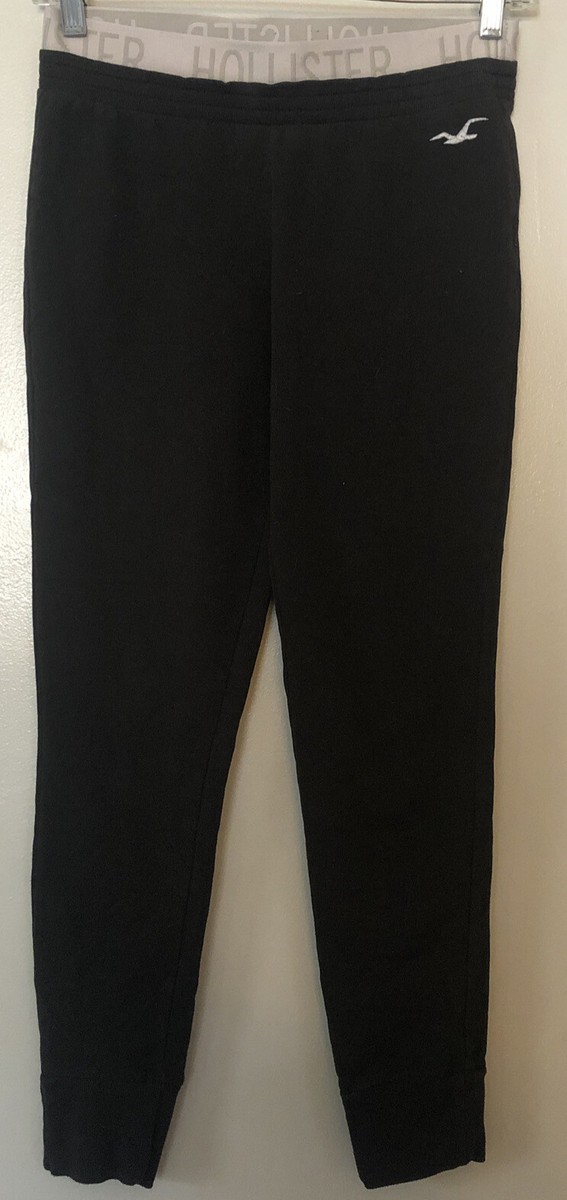 Hollister Black Spell Out Logo waist band women Sz S Legging Pants