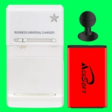 Long Lifespan 1850mAh Extended Slim Battery Portable Charger f LG 440G CellPhone