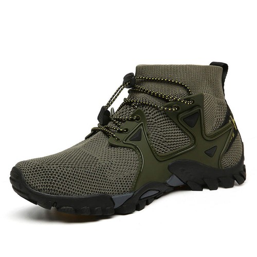 Men's High Top Hiking Shoes Breathable Outdoor Sports Shoes for Mountain Climbin - Picture 20 of 55